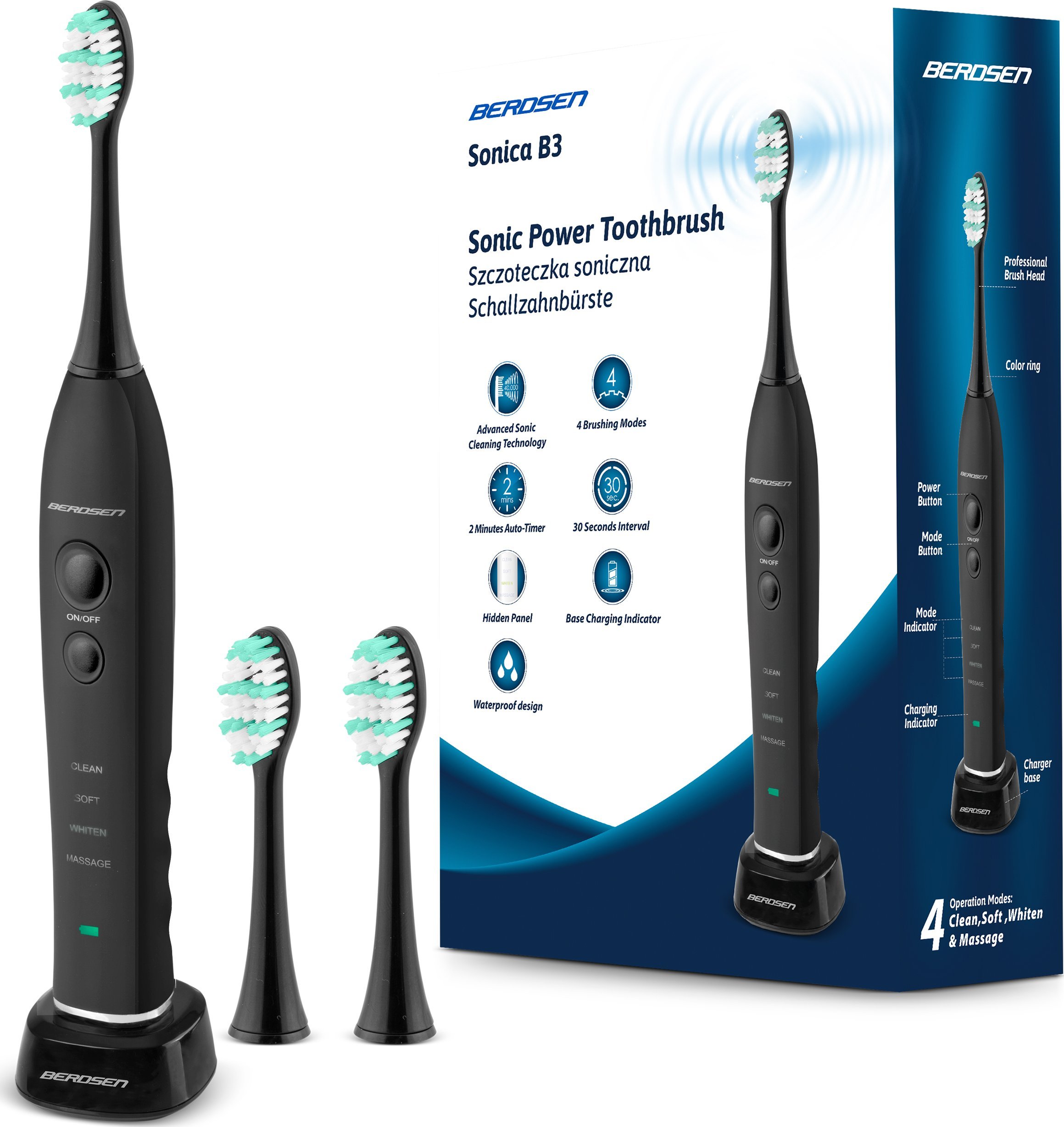 Szczoteczka Berdsen Sonica B3 Czarna