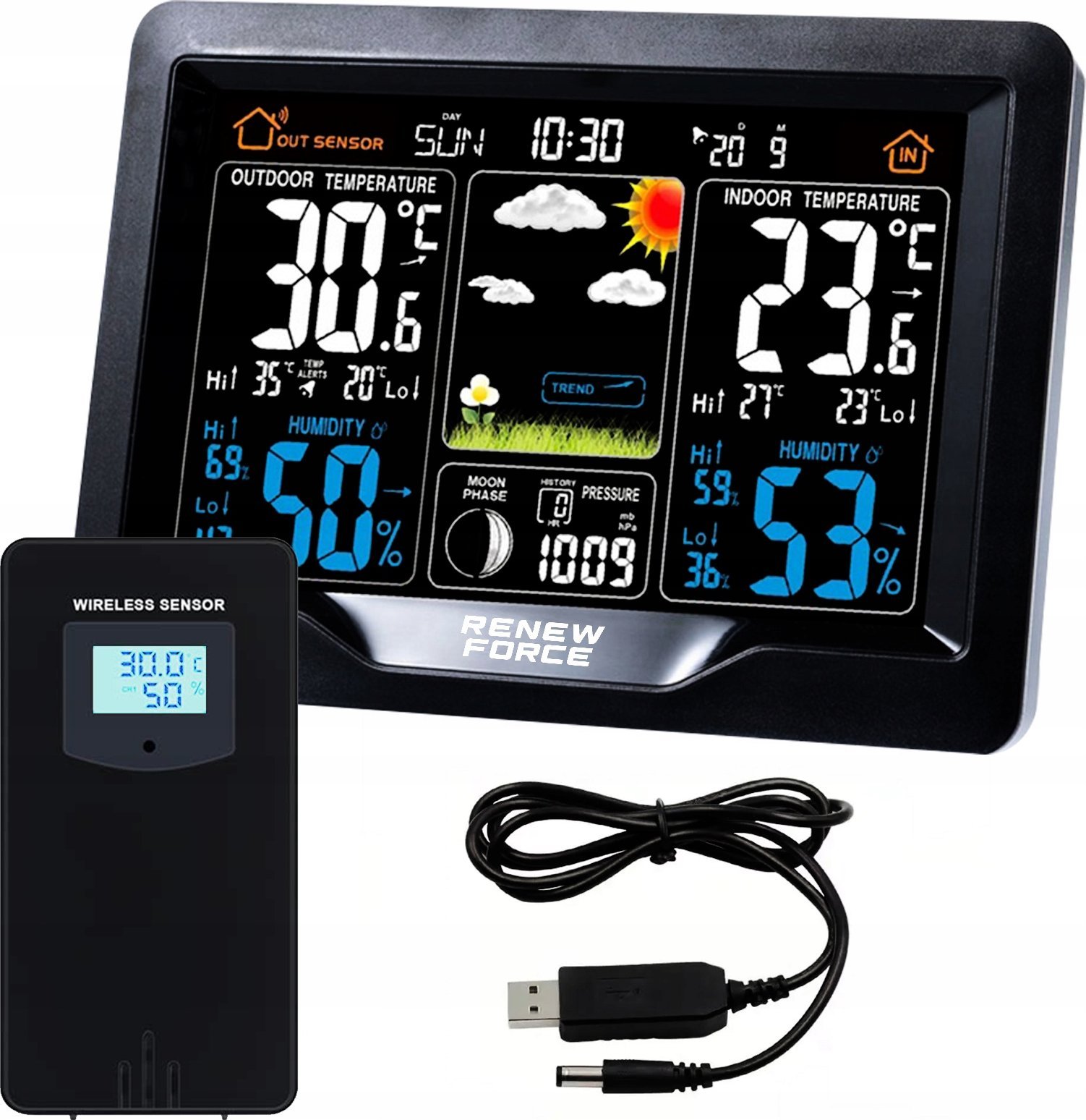 STACJA POGODY HORIZONTAL EM3383E-DCF.TX07