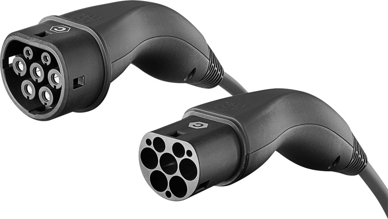 Kabel do ładowania Typu 2, do 11 kW, 10 m, czarny - Długość kabla 10 m