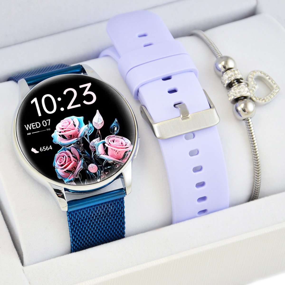 Zestaw damski Smartwatch damski Rubicon Asturia + bransoletka