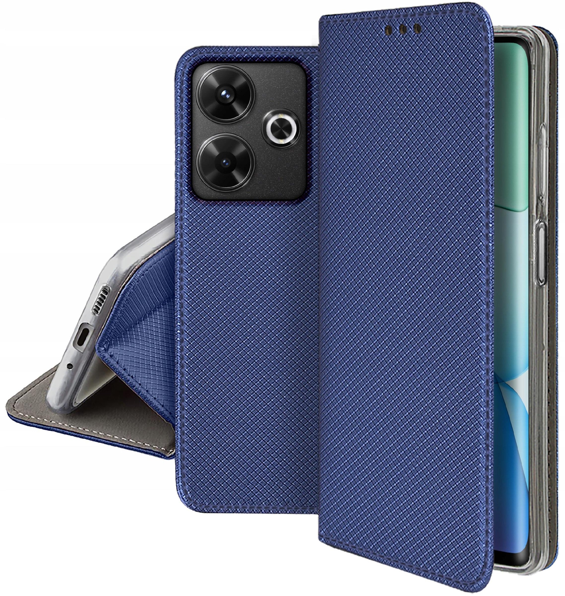 Etui do Xiaomi Redmi 13 4G SMART MAGNET CASE PORTFEL + SZKŁO OCHRONNE 9H