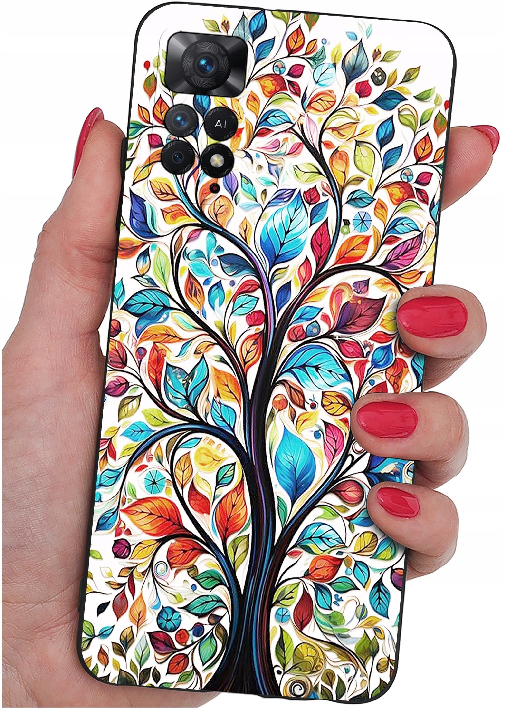 ETUI do Xiaomi Redmi Note 11 Pro | WZORY | SILIKONOWE MATT CASE + SZKŁO 9H