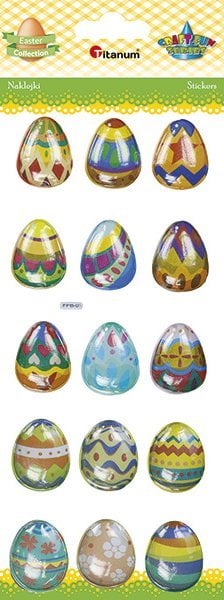 Titanum Naklejki wypukłe pisanki 15szt