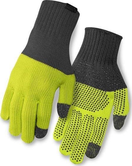 Giro Rękawiczki zimowe GIRO KNIT MERINO WOOL długi palec grey lime roz. S/M (NEW)