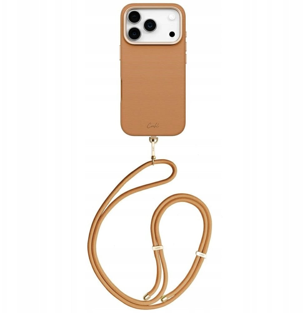 Etui UNIQ Coehl Mirelle do Apple iPhone 17 Pro Magnetic Charging brązowy