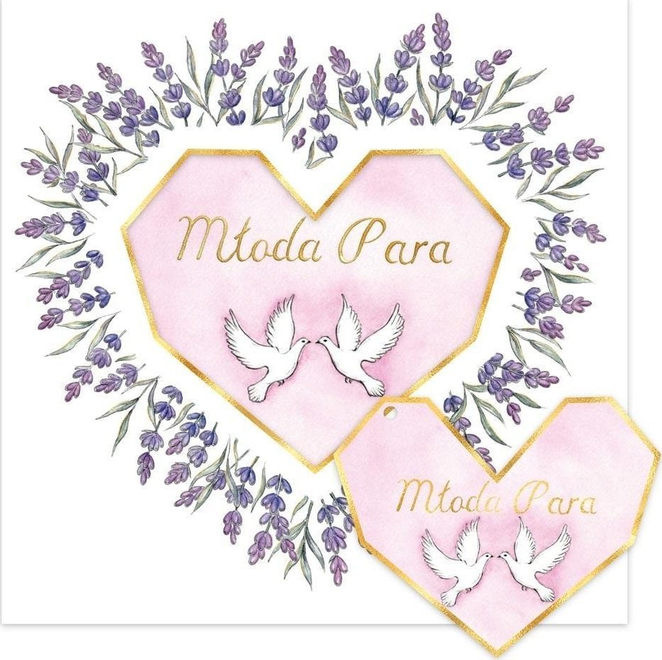 Teka Karnet KW ¶lub lawendowe serce