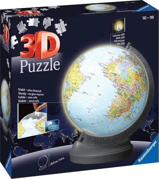 Ravensburger Ravensburger RAVENSBUREGR 3D dėlionė Globe, 540d., 11549