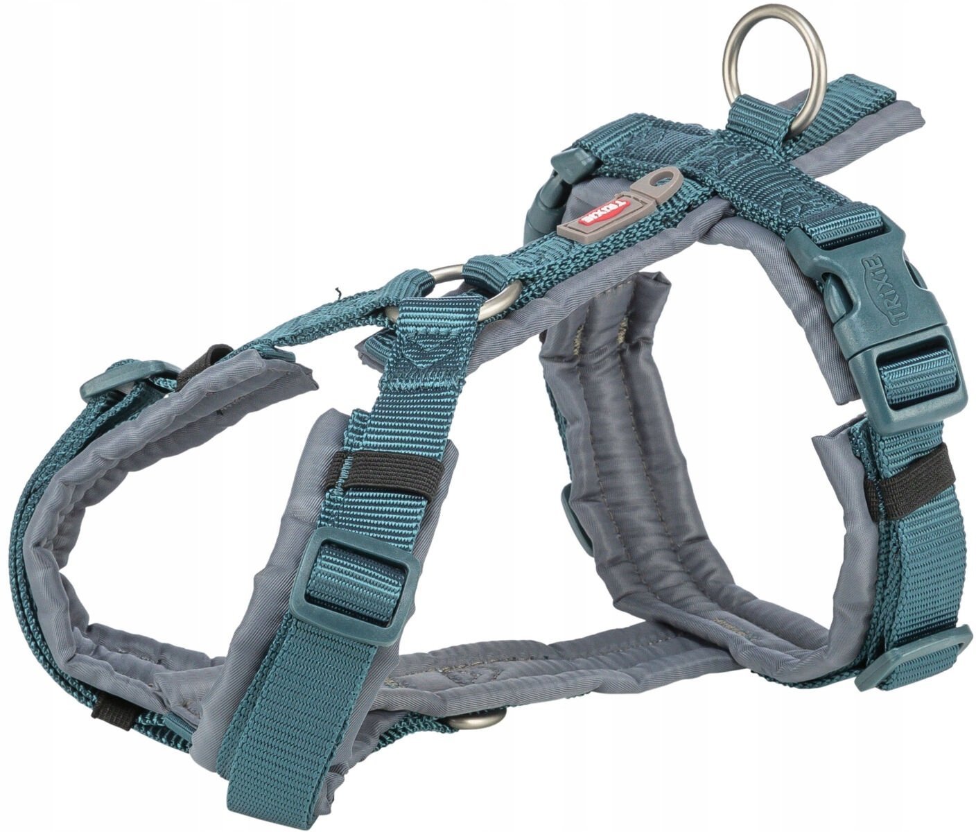 Trixie premium trekking szelki dla psa petrol/grafit XL: 80–97 cm/25 mm