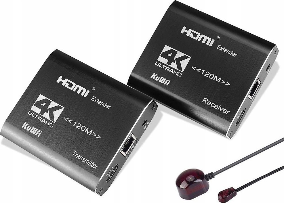 System przekazu sygnału AV Pawonik EXTENDER KONWERTER HDMI LAN SKRĘTKA RJ45 120M IR