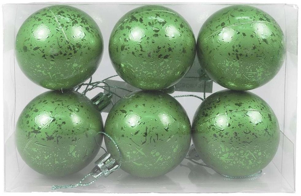 Bombki z efektem rosy szałwiowe 6szt