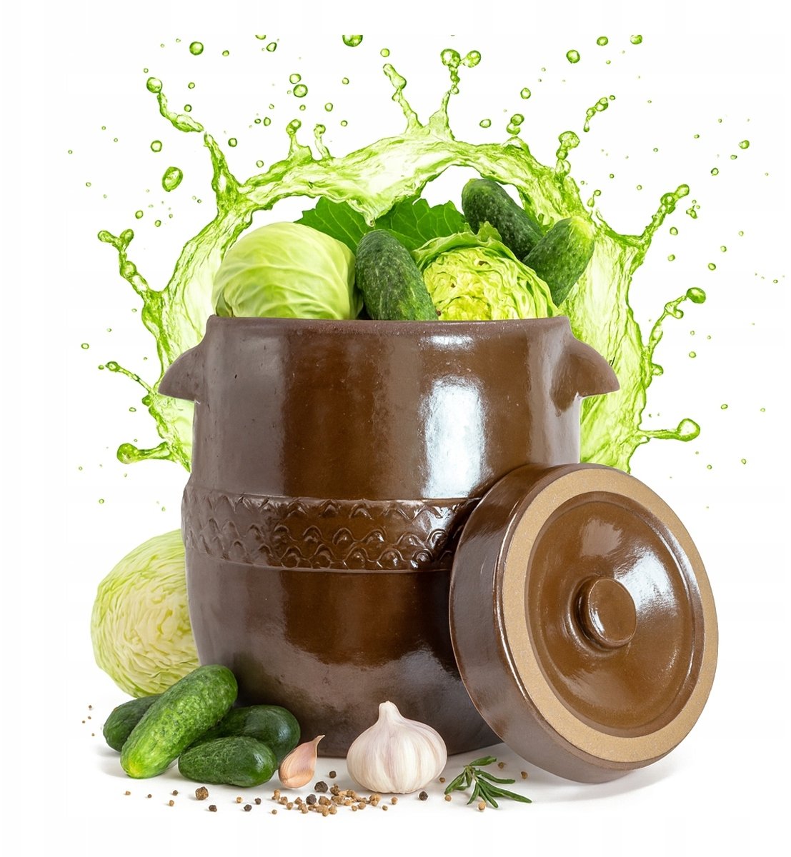 BECZKA KAMIONKOWA 10l DO KISZENIA OGÓRKÓW KAPUSTY TRADYCYJNA KAMIONKA