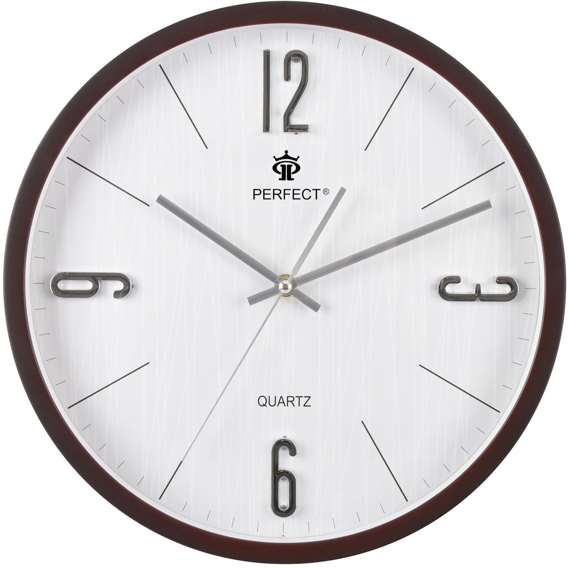 Zegar ścienny Perfect PW355-1700-1 brązowy 34 cm .
