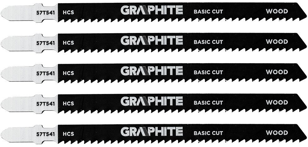 Zestaw brzeszczotów do wyrzynarki, 9 TPI, HCS, uchwyt typu T, 5 szt.