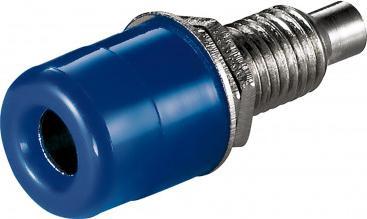 Goobay Gniazdo bananowe z gwintem - Wersja kolorystyczna Niebieski