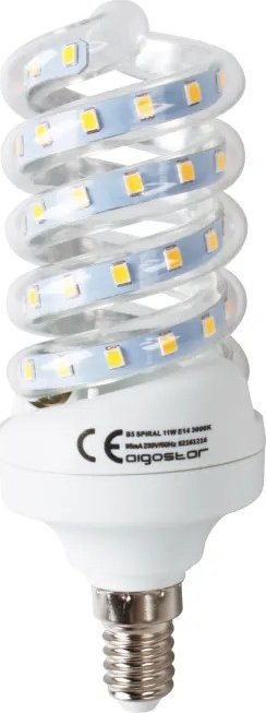 Aigostar Żarówka spiralna LED E14 11W biała ciepła Świetlówka spiralna LED E14 11W biała ciepła