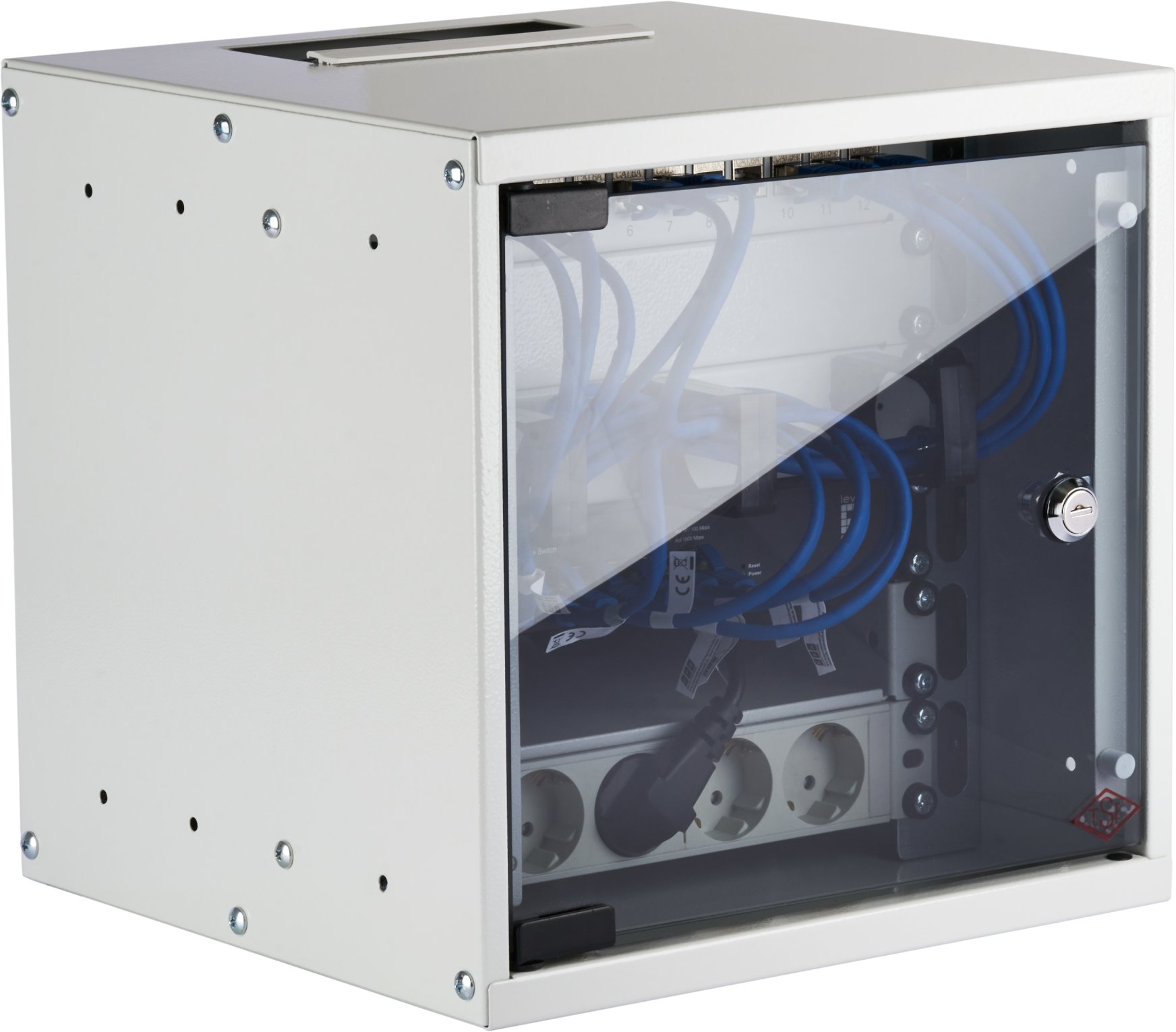 EFB 10" Wandgehäuse 6HE Tiefe 300mm 1-teilig RAL7035