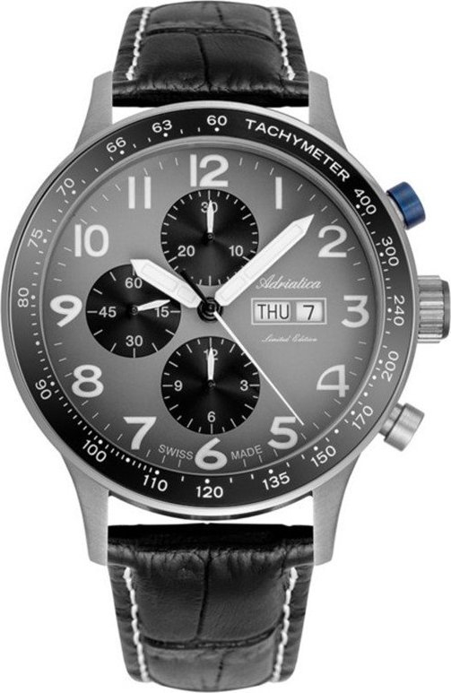 Zegarek Adriatica Zegarek męski Adriatica A1963.4227A czarny