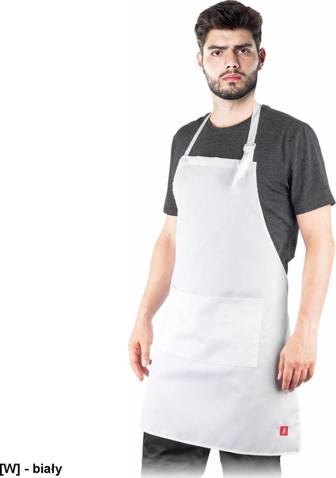 R.E.I.S. FDIN - fartuch przedni, 80% poliester, 20% bawełna, 180g/m2 - czarny.