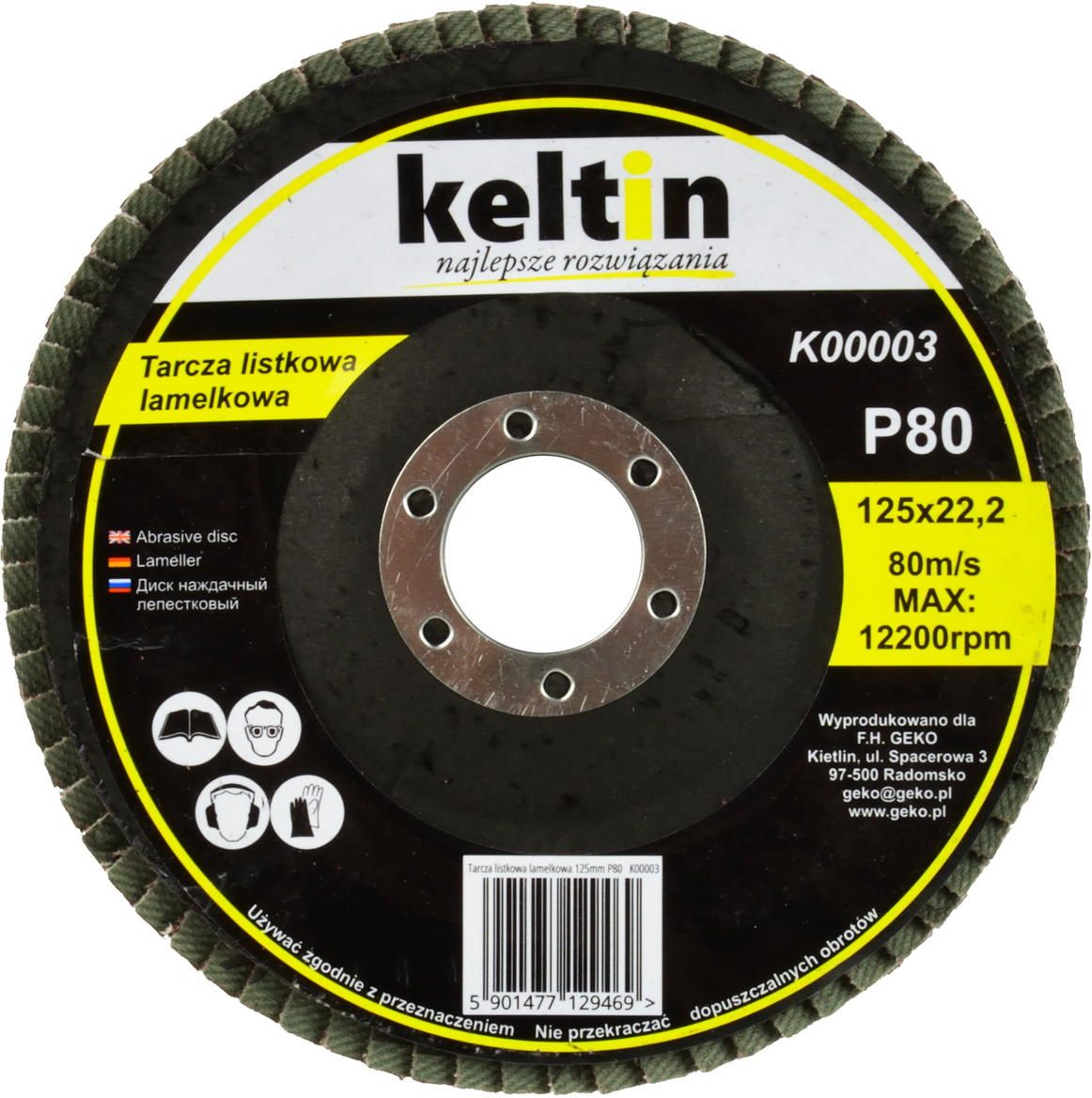 Geko Tarcza listkowa lamelkowa 125mm P80 (K00003)