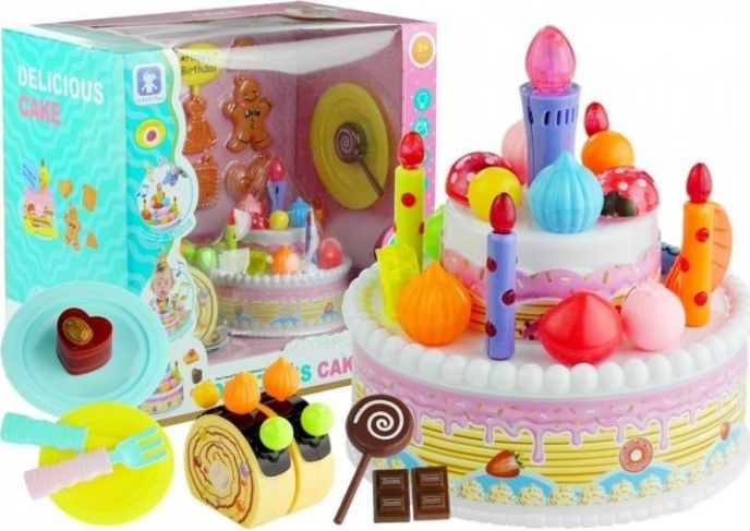 Lean Sport Serwis Urodzinowy Tort Ciasteczka Świeczki Lody