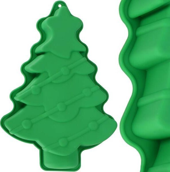 Springos Foremka do ciastek świątecznych choinka forma do ciasta silikonowa UNIWERSALNY