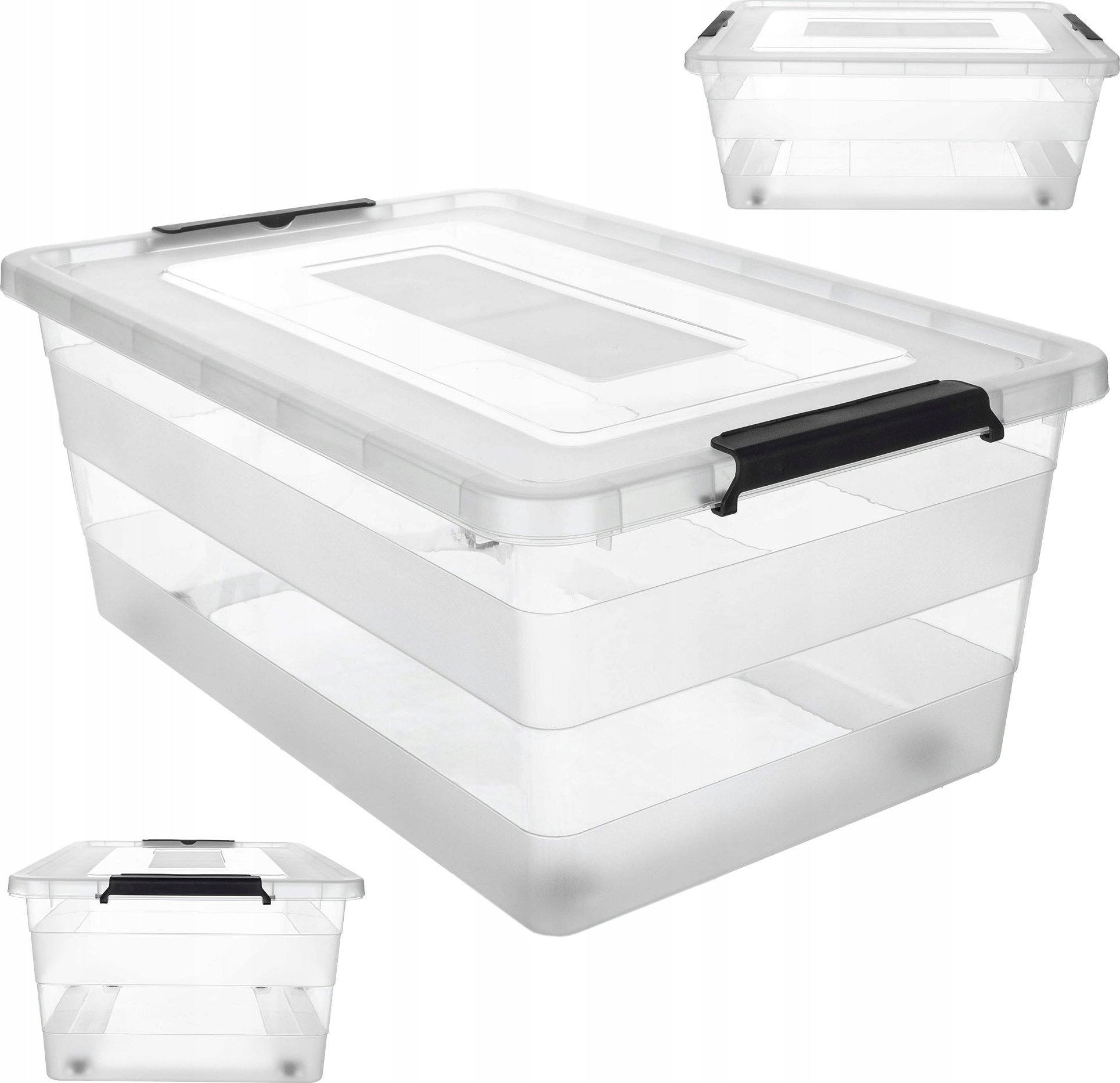 KADAX Pojemnik Z Pokrywą Do Przechowywania 40L Organizer Plastikowy Na Zabawki