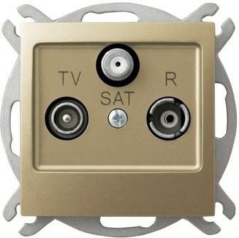 Ospel Gniazdo antenowe Impresja RTV-SAT końcowe złoty metalik (GPA-YS/m/28)