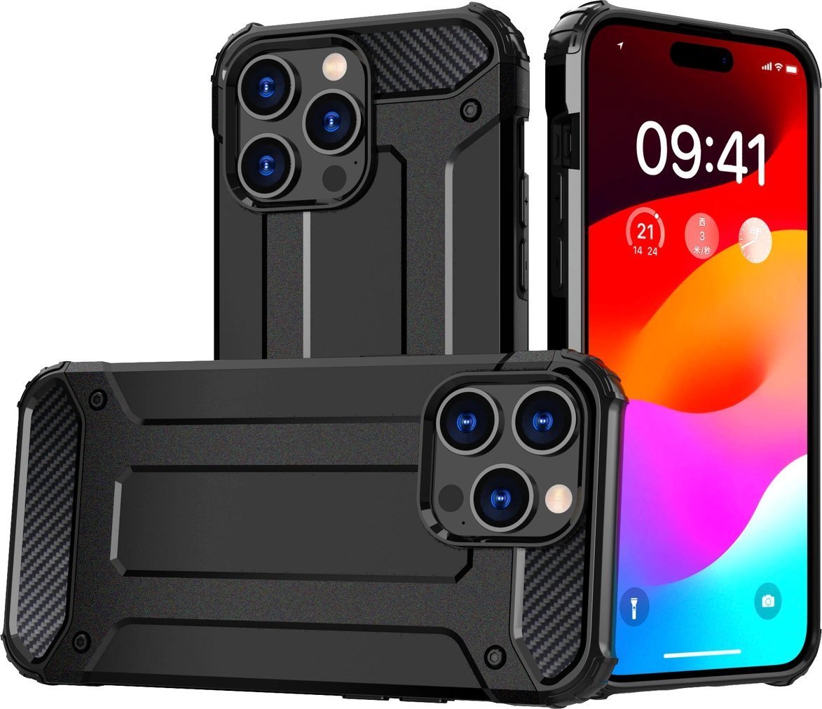 Hurtel Pancerne etui do iPhone 15 Pro Hybrid Armor - czarne