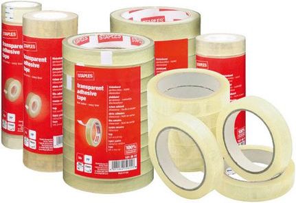 Staples Taśma klejąca 19mm x 33m, przezroczysta 8 sztuk (C79430)