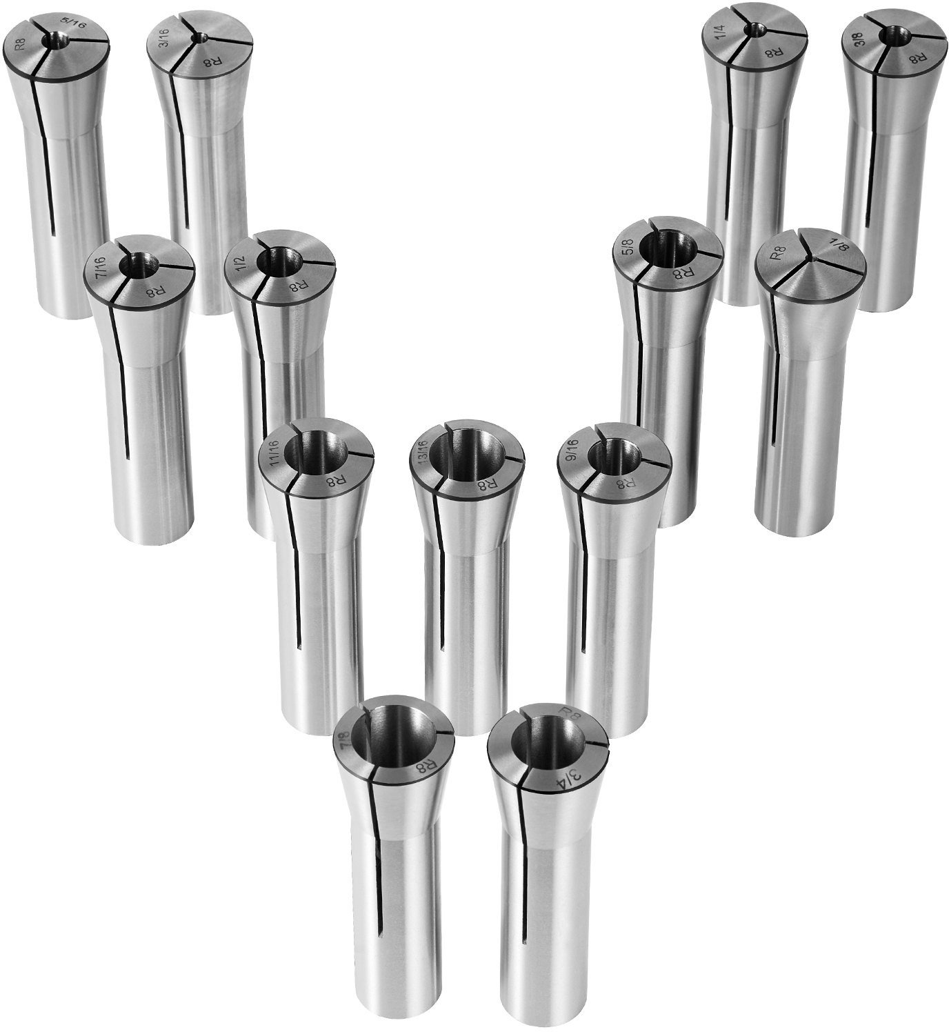 Vevor 13-częściowy Zestaw Precyzyjnych Tulei Zaciskowych do Frezarek Pras Wiertarskich