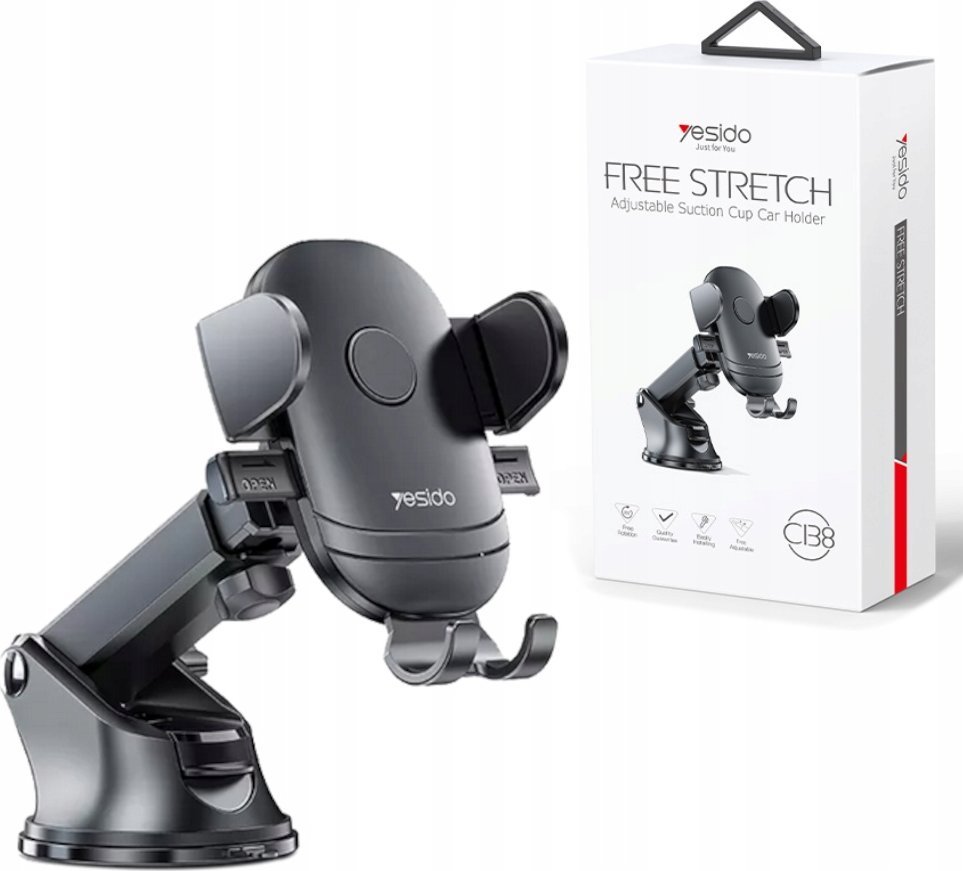Yesido MOCNY UCHWYT DO SAMOCHODU NA TELEFON SZYBĘ KOKPIT
