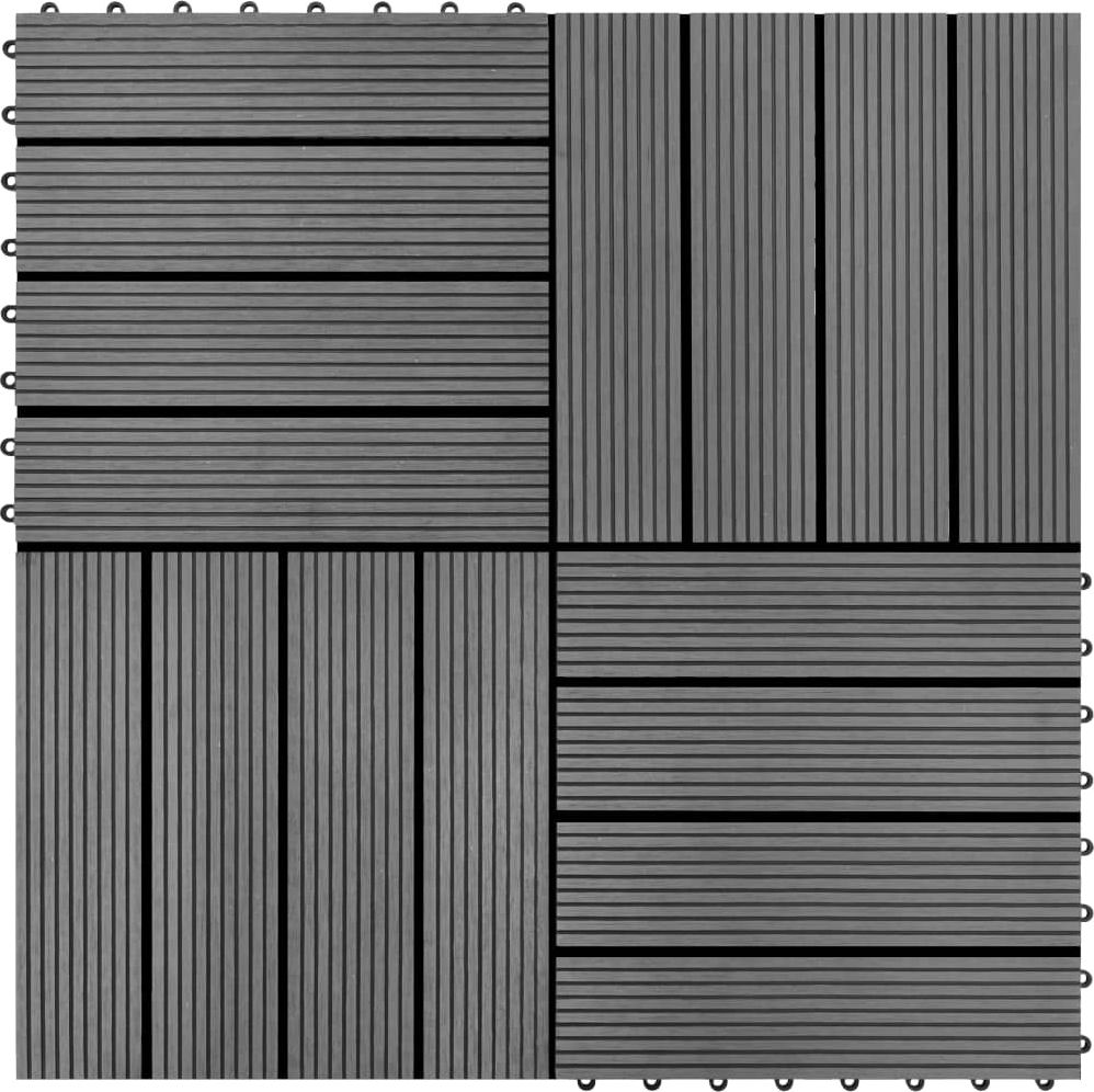 vidaXL Płytki WPC (30x30cm), szare 1m.