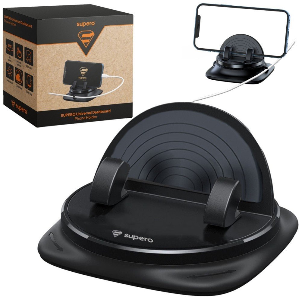 Uchwyt na telefon do samochodu na kokpit Supero, czarny