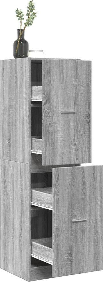 vidaXL Szafka apteczna,szary dąb sonoma, 40x41x144,5 cm