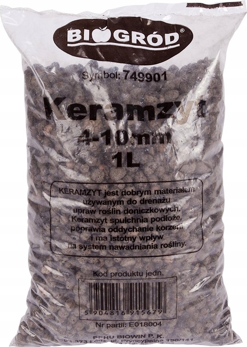 Biogród Keramzyt drenaż ogrodniczy 4-10mm 1L