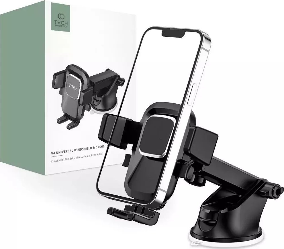Tech-Protect TECH-PROTECT V4 UNIVERSAL WINDSHIELD & DASHBOARD CAR MOUNT BLACK