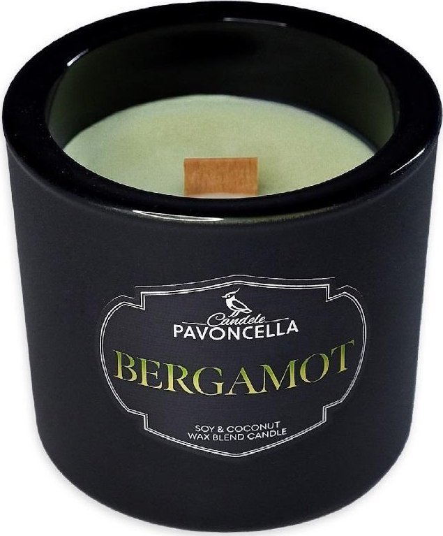 Świeczka sojowa Bergamot czarna 170g