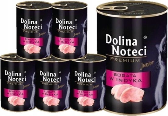Dolina Noteci Dolina Noteci Premium Kot Junior Bogata w indyka puszka 6x185 g