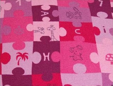 Dywany Łuszczów Dywan dziecięcy PUZZLE fiolet koło, koło 100 cm
