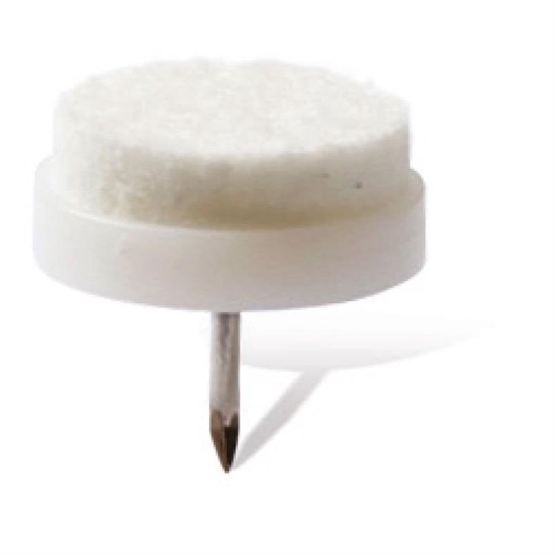 FELT PADS WITH NAIL D24 WHITE 8 PCS