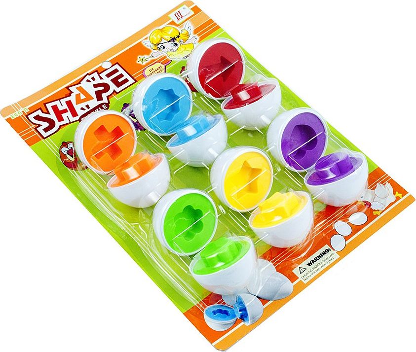Zabawka Edukacyjne Jajka Dopasuj kształty i kolory