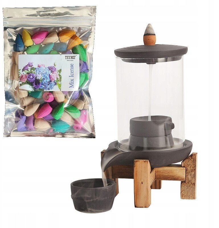 WODOSPAD Kadzidło CERAMICZNY +50 WKŁADÓW Kominek