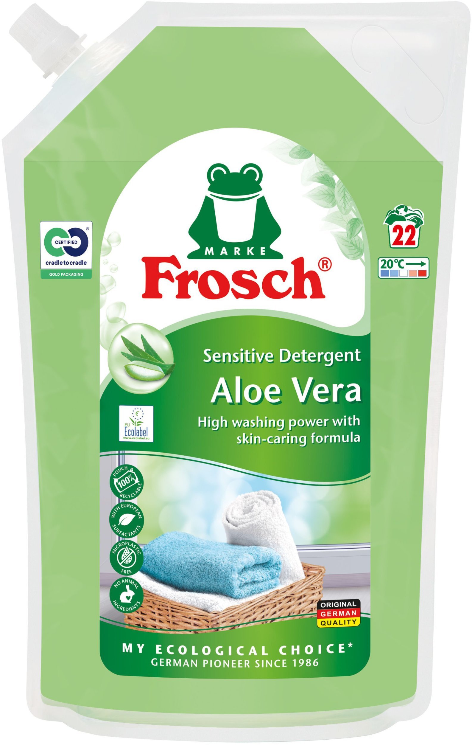 Frosch Aloe Vera skalbimo priemonė, 1,5 l