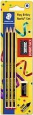 Staedtler Ołówek Noris 3szt HB + gumka + temperówka