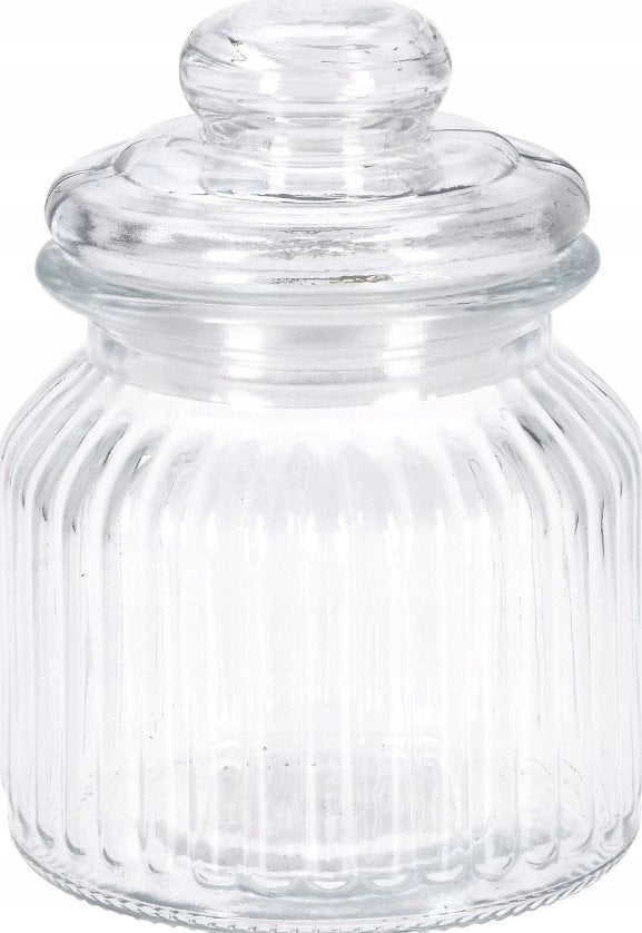 Prążkowany słoik ze szczelną pokrywką, 500 ml