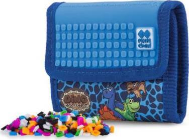 PIXIE Portfel na Rzep, PIXIE CREW, Dinozaury, Niebieski Panel