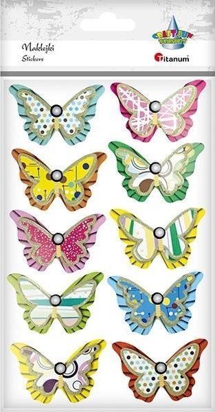 Titanum Naklejki papierowe 3D motyle 10szt