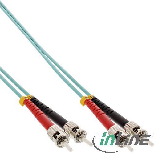 InLine Patchcord Światłowodowy ST/ST, 50/125µm, OM3, 3m (81503O)