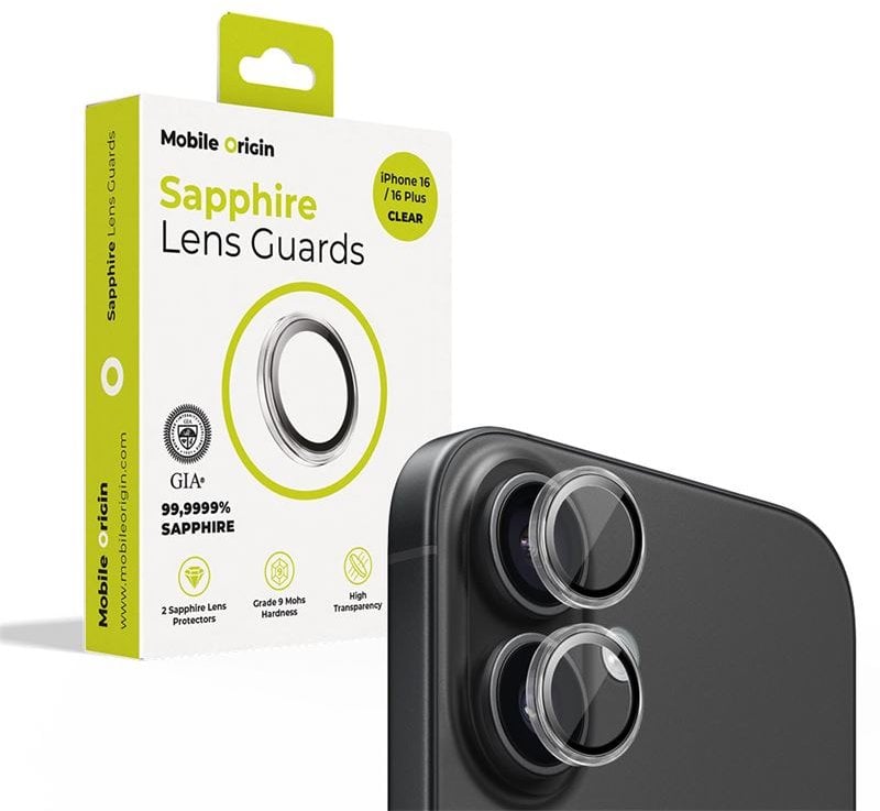 Mobile Origin Sapphire Lens guards, clear - iPhone 16/16 Plus