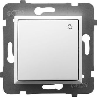 Ospel Aria Przycisk /światło/ biały (ŁP-5U/m/00)